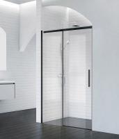 Душевая дверь BelBagno Acqua ACQUA-BF-1-130-C-NERO 130 см стекла прозрачные, профиль черный