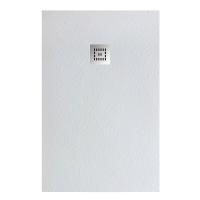 Душевой поддон низкий BelBagno Uno TRAY-MR-UNO-AH-170/80-35-W-CR прямоугольный литьевой мрамор 170x80 белый