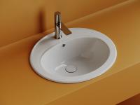 Раковина встраиваемая сверху овальная Ceramica Nova Sun CN6079 фарфор цвет белый