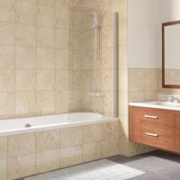 Шторка для ванны Vegas Glass EV Lux EV LUX 75 07 01 R 75 см, стекла прозрачные, профиль матовый хром