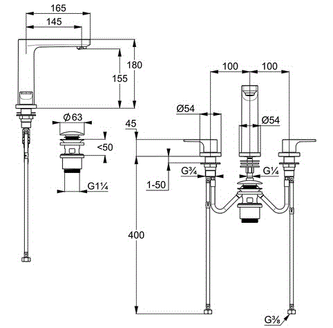 Смеситель для раковины Kludi Zenta SL 483930565 хром