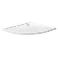 Душевой поддон низкий BelBagno Uno TRAY-MR-UNO-R-90-550-35-W-CR четверть круга литьевой мрамор 90x90 белый
