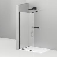 Душевая перегородка Cezares Liberta LIBERTA-L-1-95-C-NERO 95 см, стекла прозрачные, профиль черный