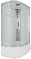 Душевая кабина с крышей Niagara Eco NG-7310-14R асимметричная  120x80 стекла матовые, профиль матовый хром