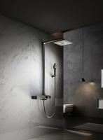 Душевая система со смесителем Vincea Inspire VSFS-3I13TMB монтаж настенная с термостатом черная матовая