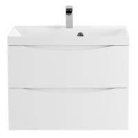 Тумба под раковину подвесная BelBagno Marino MARINO-700-2C-SO-BL-P 70 см  2 ящика цвет Bianco Lucido 