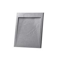Душевой поддон низкий Vincea VST-4SRL VST-4SRL9090G квадратный литьевой мрамор 90x90 серый матовый