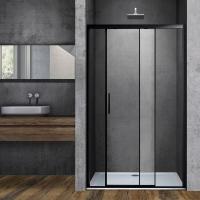 Душевая дверь Vincea Soft VDS-3SO130CLB 130 см стекла прозрачные, профиль черный