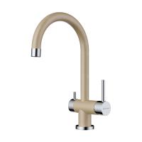 Смеситель для кухни Omoikiri Yamada 4994228 с подключением к фильтру шампань