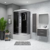 Душевая кабина с крышей Niagara Classic NG-2510-14LF асимметричная  120x80 стекла тонированные, профиль матовый хром