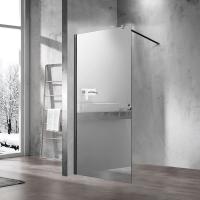 Душевая перегородка Vincea Walk in VSW-1H900MRB 90 см, стекла зеркальные, профиль черный