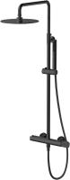 Душевая система со смесителем Allen Brau Liberty 5.33007-31 монтаж настенная без термостата черный матовый