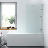 Шторка для ванны распашная  Damixa Skyline DX35WBS-D080-140MT 80 см, стекла прозрачные, профиль хром