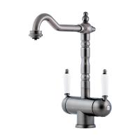 Смеситель для кухни Omoikiri Amagasaki 4994045 с подключением к фильтру античное серебро