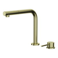 Смеситель для кухни Omoikiri Nara-S 4994485 без подключения к фильтру светлое золото