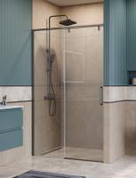 Душевая дверь BelBagno Soft Close-1 SOFT_CLOSE-1-BF-1-120-C-GM 120 см стекла прозрачные, профиль оружейная сталь
