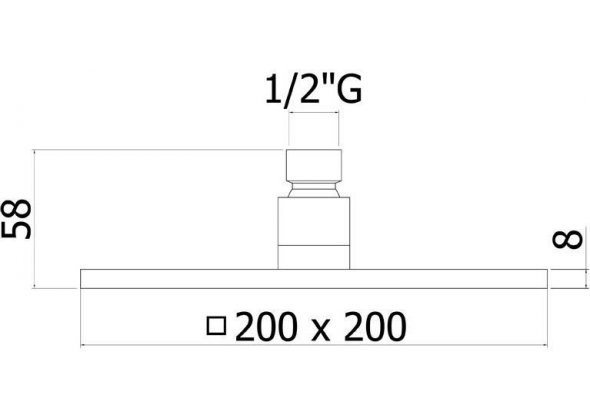 Верхний душ Paffoni Syncro ZSOF075CR  