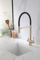 Смеситель для кухни Abber Wasser Kreis AF81141G с подключением к фильтру матовое золото