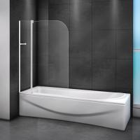 Шторка для ванны распашная  Cezares Relax RELAX-V-11-100/140-C-Bi 100 см, стекла прозрачные, профиль белый