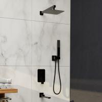 Душевая система со смесителем RGW Shower Panels 51140856-04 монтаж встраиваемая в стену без термостата черный