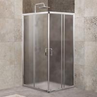 Душевой угол BelBagno Unique UNIQUE-A-2-85/100-P-Cr квадратный 85/100х85/100 стекла рифленые, профиль хром