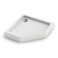 Душевой поддон низкий Veconi Tezeo acrylic TZ53-80-C5 пятиугольный акрил 80x80 белый