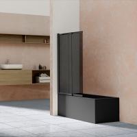 Шторка для ванны раздвижная  Vincea VSB-1E VSB-1E100CGB 100 см, стекла прозрачные, профиль черный