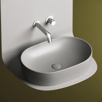 Раковина накладная овальная Ceramica Nova Element CN6047MH фарфор цвет серый матовый