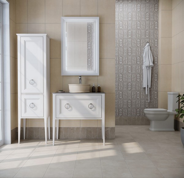 Раковина накладная круглая Kerama Marazzi Circo CI.wb.36/SAN фарфор цвет светло-бежевый матовый