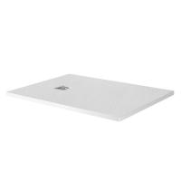 Душевой поддон низкий BelBagno Uno TRAY-MR-UNO-AH-100/80-35-W-CR прямоугольный литьевой мрамор 100x80 белый