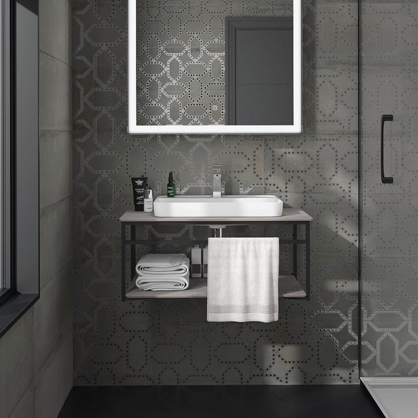 Консоль под столешницу подвесная Kerama Marazzi Plaza Next PL.N.80.02/BLK.M 80 см цвет черный матовый