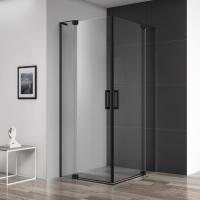 Душевой угол Cezares Slider SLIDER-A-2-90/100-C-NERO квадратная   стекла прозрачные, профиль черный