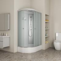 Душевая кабина с крышей Niagara Eco NG-3324-14R асимметричная  120x80 стекла матовые, профиль матовый хром