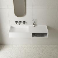 Раковина подвесная прямоугольная Vincea Solid Surface VWB-6S180MW искусственный камень цвет белый матовый