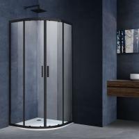 Душевой угол Vincea Alpha VSQ-3AL900CLB четверть круга 90x90 стекла прозрачные, профиль черный