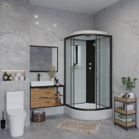 Душевая кабина с крышей Niagara Classic NG-6701-14 четверть круга  90x90 стекла прозрачные, профиль черный