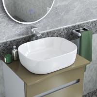 Раковина накладная прямоугольная Maretti Florenza FL13NS25-844 фарфор цвет белый