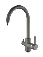 Смеситель для кухни Paulmark Essen Es213211-402 с подключением к фильтру серый металлик