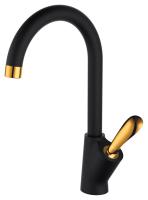 Смеситель для кухни D&K Venice DA1032459 без подключения к фильтру черный/золото