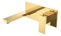 Смеситель для раковины Boheme Qubic 475-G полированное золото