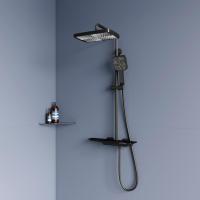 Душевая система со смесителем RGW Shower Panels 51140134-04 монтаж настенная с термостатом черный