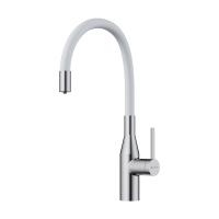 Смеситель для кухни Omoikiri Yatomi 2 Plus 4994345 с подключением к фильтру нержавеющая сталь/белый