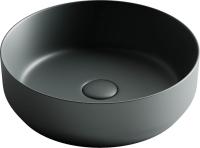 Раковина накладная круглая Ceramica Nova Element CN6022MDH фарфор цвет темно-серый матовый