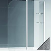 Шторка для ванны распашная  Cezares Eco ECO-O-V-12-120/140-P-Cr-R 120 см, стекла рифленые, профиль хром