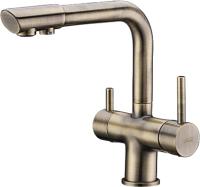 Смеситель для кухни Wasserkraft  A8037 с подключением к фильтру светлая бронза