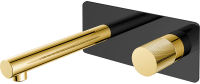 Смеситель для раковины Boheme Stick 125-BG Black Diamond Gold