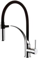 Смеситель для кухни Lemark Soul LM6007C без подключения к фильтру хром/черный