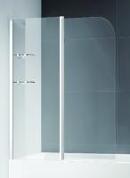 Шторка для ванны распашная  Cezares Eco ECO-O-V-12-120/140-C-Cr 120 см, стекла прозрачные, профиль хром