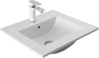 Раковина мебельная квадратная  Aquanet Flat 00303190 керамика цвет белый