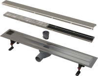 Душевой трап горизонтальный AlcaPlast APZ13 Fit and Go APZ13-DOUBLE9-650 65 см, решетка под плитку
